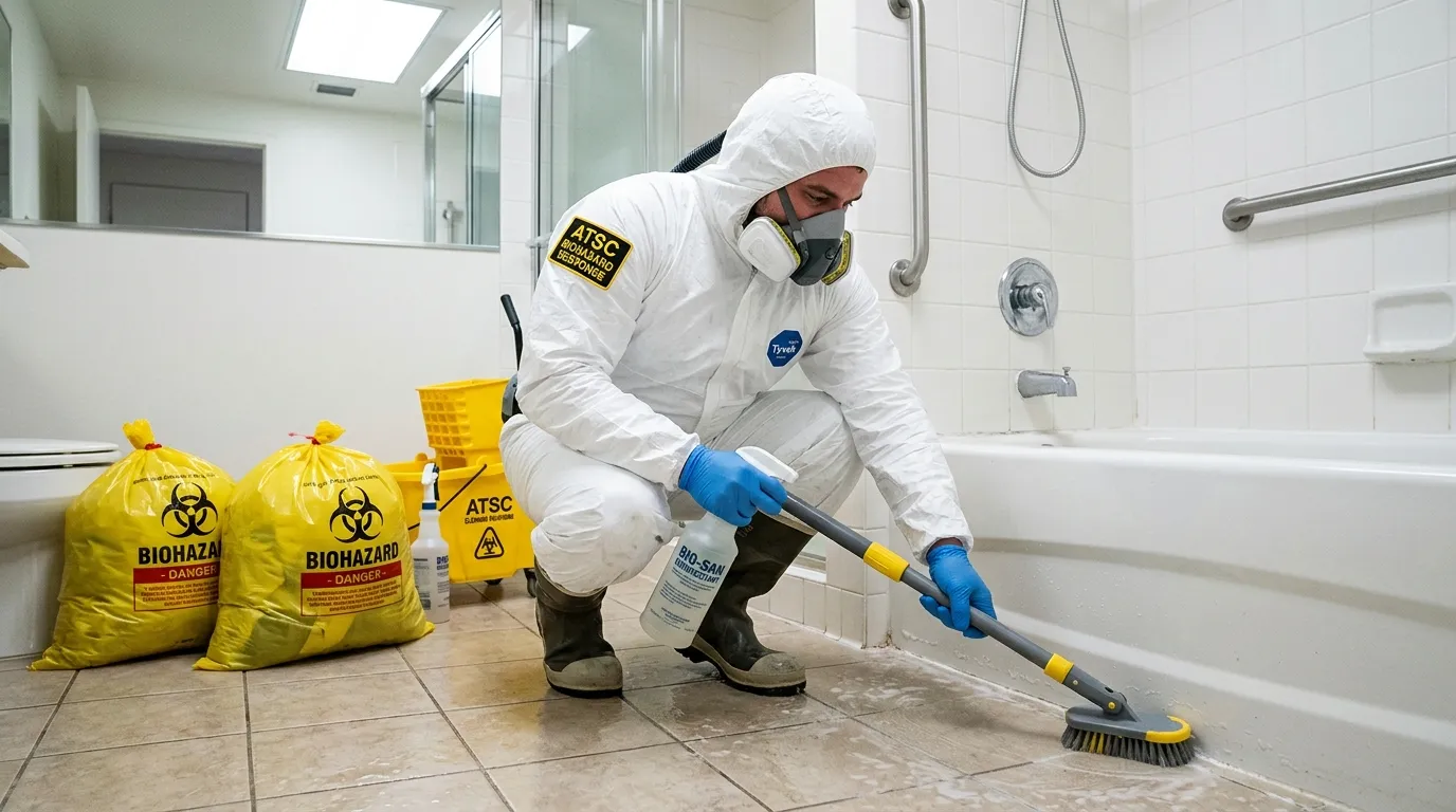 Decontamination equipment deployed for Blood Cleanup in Newton